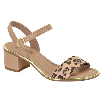 Beira Rio 8379-203 Block Heel Sandal in Multi Nude